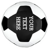 白黒で自分のカスタム文字を追加する サッカーボール (回転)