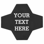 白黒で自分のカスタム文字を追加する サッカーボール (フラット)