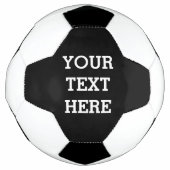 白黒で自分のカスタム文字を追加する サッカーボール (正面)
