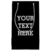 白黒で自分のカスタム文字を追加する スモールペーパーバッグ (正面)