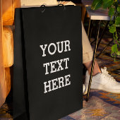 白黒で自分のカスタム文字を追加する スモールペーパーバッグ