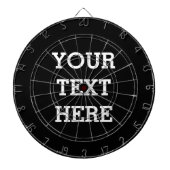 白黒で自分のカスタム文字を追加する ダーツボード (正面)