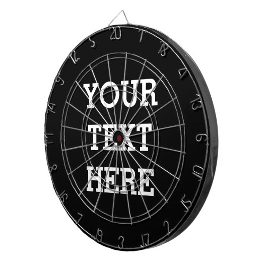 白黒で自分のカスタム文字を追加する ダーツボード (正面右)