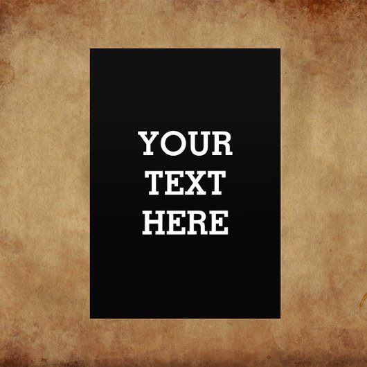 白黒で自分のカスタム文字を追加する チラシ