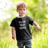 白黒で自分のカスタム文字を追加する トドラーTシャツ