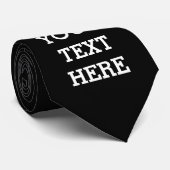 白黒で自分のカスタム文字を追加する ネクタイ (ロール)