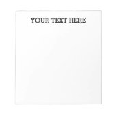 白黒で自分のカスタム文字を追加する ノートパッド (正面)