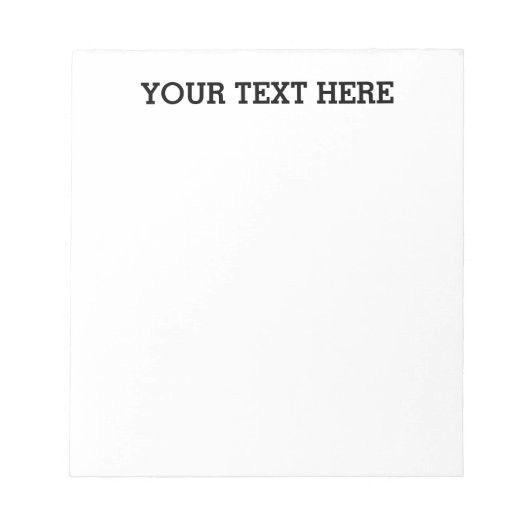 白黒で自分のカスタム文字を追加する ノートパッド (正面)