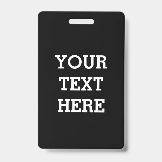 白黒で自分のカスタム文字を追加する バッジ (正面)