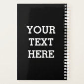 白黒で自分のカスタム文字を追加する プランナー手帳 (裏面)