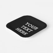 白黒で自分のカスタム文字を追加する ペーパープレート (傾斜あり)