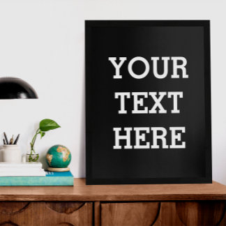 白黒で自分のカスタム文字を追加する ポスター