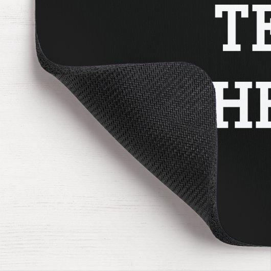 白黒で自分のカスタム文字を追加する マウスパッド (コーナー)