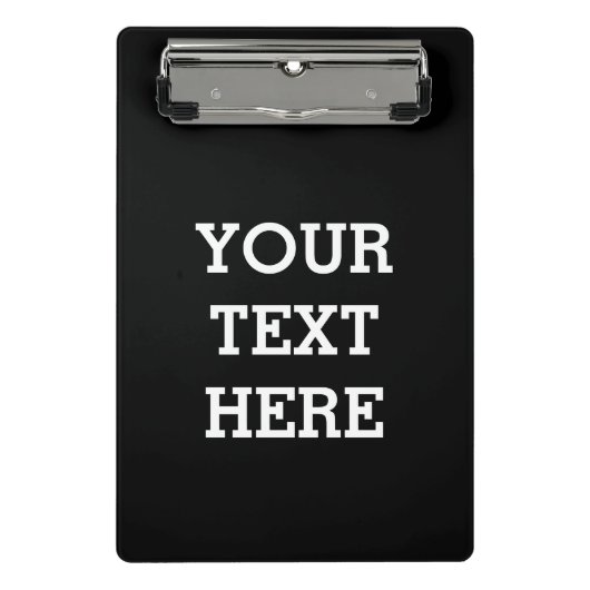 白黒で自分のカスタム文字を追加する ミニクリップボード (正面)