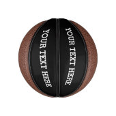 白黒で自分のカスタム文字を追加する ミニバスケットボール (縦)