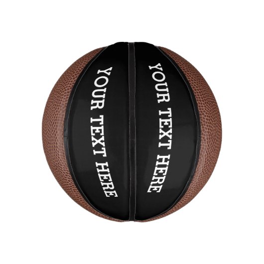 白黒で自分のカスタム文字を追加する ミニバスケットボール (縦)