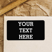 白黒で自分のカスタム文字を追加する ラベル