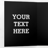 白黒で自分のカスタム文字を追加する 三つ折りカード (内部最初)