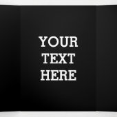 白黒で自分のカスタム文字を追加する 三つ折りカード (内部中)