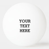 白黒で自分のカスタム文字を追加する 卓球ボール (正面)
