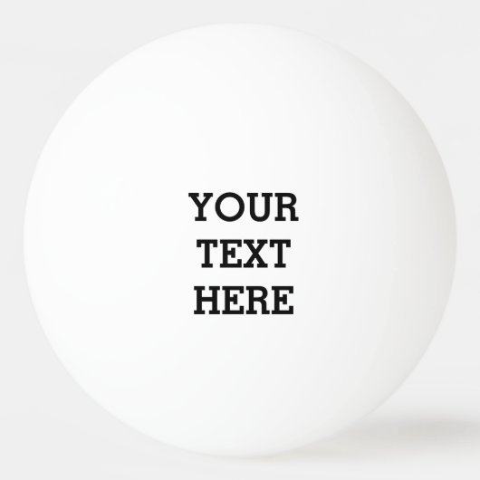 白黒で自分のカスタム文字を追加する 卓球ボール (正面)