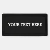 白黒で自分のカスタム文字を追加する 横断幕 (横)