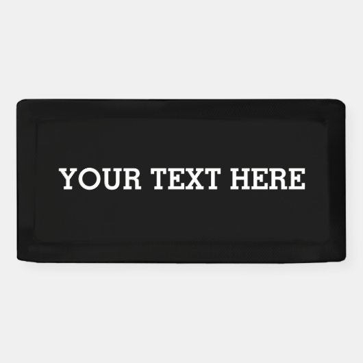 白黒で自分のカスタム文字を追加する 横断幕 (横)