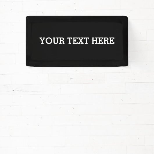 白黒で自分のカスタム文字を追加する 横断幕 (インサイチュ)