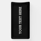 白黒で自分のカスタム文字を追加する 横断幕 (縦)