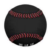 白黒で自分のカスタム文字を追加する 野球ボール (裏面)