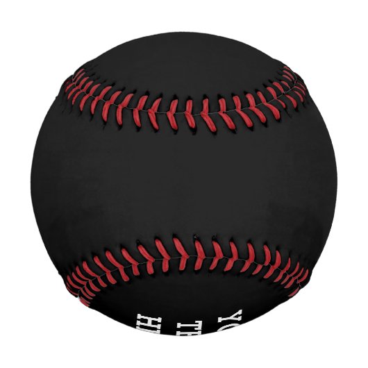 白黒で自分のカスタム文字を追加する 野球ボール (裏面)