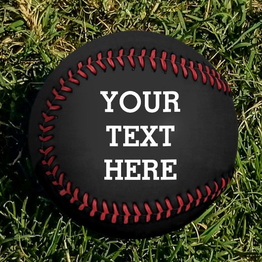 白黒で自分のカスタム文字を追加する 野球ボール
