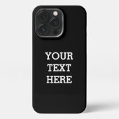 白黒で自分のカスタム文字を追加する iPhoneケース (裏面)