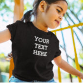 白黒で自分のカスタム文字を追加する Tシャツ
