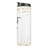 白黒で金ゴールドと名前を付けフェイクて開始 タンブラー (回転右)