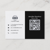 白黒でQRコードの名刺を追加 名刺 (正面)