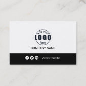 白黒でQRコードを追加 名刺 (裏面)