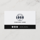 白黒でQRコード標準を追加 名刺 (裏面)