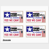 白黒とかYesとか！長方形 長方形シール (シート)