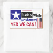 白黒とかYesとか！長方形 長方形シール (バッグ)