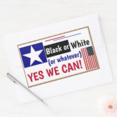 白黒とかYesとか！長方形 長方形シール (封筒)