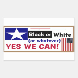 白黒とかYesとか！長方形 長方形シール