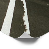 白黒とオレンジの抽象芸術絵画の ポスター (角)