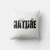 白黒とグリーン自然装飾用クッション クッション (正面)