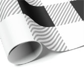 白黒とグレーのタータンチェックパターン ラッピングペーパー (ロールコーナー)