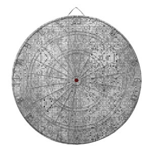 白黒とグレーの幾何学的パターン ダーツボード
