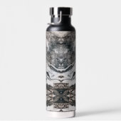白黒とグレーの花崗岩 ウォーターボトル (右面)