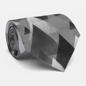 白黒とグレージオメトリック抽象芸術山脈 ネクタイ (ロール)