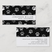 白黒とグレーポープリント 名刺 (正面/裏面)