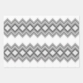 白黒とグレーモダン ラッピングペーパーシート (正面2)